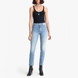 MOTHER The Mid Rise Dazzler Ankle Fray Jeans in Jackpot size 26